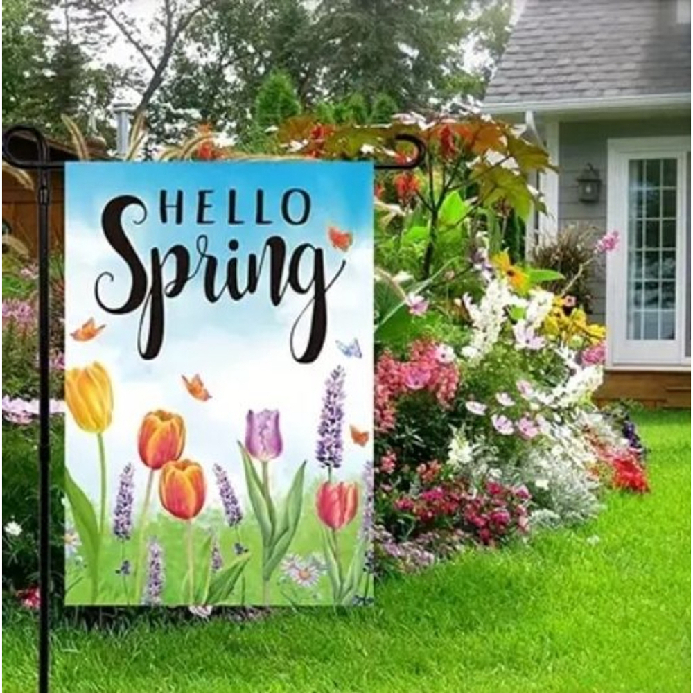 Spring Garden Flag, Multicolor, 12.5x18in
